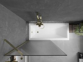 Mexen Next vonios kambario pertvara 1-durų 90 x 150 cm, dryžuotas, auksinis - 895-090-000-00-09-50