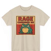 Rage Frog T-Shirt: Funny Retro Meme Graphic Tee 4XL