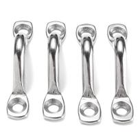 Yacht Ship Marine Plate Water Sports Staple Ring Hook Handle Doorknob Saddle Clip Wire Eye Straps 4Pcs