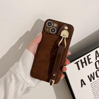 Luxury PU Leather Strap Case IPhone 16 Pro Max 15 14 13 12 With Kickstand Shockproof Silicone Cover iPhone X