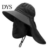 Hiking Sun Hat Breathable Mesh Bucket Hat, 360-Degree Sunshade Fisherman with Detachable Face Guard And Neck Flap, Adjustable Drawstring Outdoor juoda