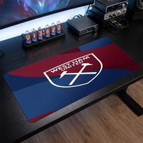 West Ham United Football Print Large Mouse Pad, Anti-Slip Extended Gaming Desk Mat for Office Home 30cmx60cm（11.8x23.6inch）