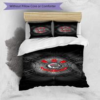 Sport Club Football Crest Printed Pattern Duvet Cover Set – includes 1 duvet cover and 2 matching pillowcases Bedroom decor Christmas gifts 135cm*200cm