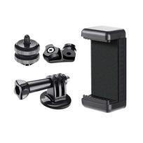 Phone Tripod Holder Clip With Cold Shoe Mount Rotate Adjustable Clamp Holder for iPhone Samsung for Canon Nikon Sony DSLR Camera juoda