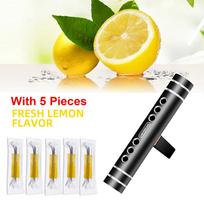 Car Fragrance Clip Air Vent Essential Oil Perfume Diffuser Air Freshener Outlet Aromatherapy Flavoring Aroma Perfume Kit Lemon Fragrance Clip Set yellow