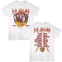 Def Leppard 18 World Tour Locations 1987-1988 Men's T Shirt L