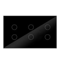 WiFi Smart Wall Switch PC V0 Fireproof Tempered Glass Panel Tuya App Alexa Voice Control 6/8/10 Gang Light Switch 10A for Smart US Standard&6-gang WiFi Smart Switch juoda