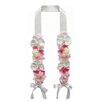 Elegant Style Floral Sash Reusable Flower Lei New Satin Flower Shawl  Birthday rožinė