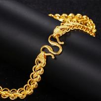 Hoyon Forever Not Fade 24k aukso spalvos užpildyti kaklo papuošalas vyrams Fine Colgante Plata De Ley Mujer Naszyjnik Joyas Bizuteria Dovana