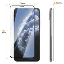 Apsauginė ekrano plėvelė iPhone 11 Pro Max iš grūdinto stiklo 0.40mm didelis atsparumas juoda