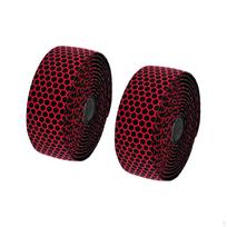 2 Pieces Bike Handlebar Tape Bicycle Bar Lightweight Soft Breathable Silicone Grip raudona
