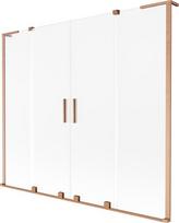 Mexen Velar L Duo vonios sienelė, dviejų dalių slankiojama, 180 x 150 cm, matinė, šlifuotas varis - 896-180-003-32-65