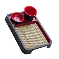 Soba Noodle Plate With Drain Mat Appetizer Tray Melamine Food Plate Sashimi Platter for Apartment Home Kitchen B