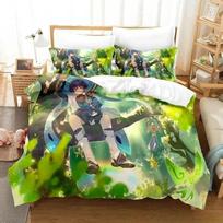 New Game Genshin Impact Scaramouche Bedding Set Printed Bed Set With Pillowcase Duvet Cover Soft Queen King Size Bedclothes Home 70x133cm 2pcs