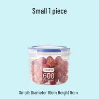 Microwave-Safe Airtight Bento Box: Small Round High-Temperature Resistant Fruit Storage Container with Lid for Refrigerators.