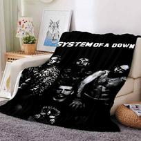 1 vnt. System of a Down minkštas šiltas pledas, miegojimo pledas sofai, lovai, biurui, stovyklavimui, kelionėms, patogus 80cmx120cm