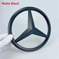 Automobilio lipdukas Benz Karštas ABS Automobilio priekinių grotelių ženklelis Lipdukas Dangtelis Emblema Mercedes Benz W204 W205 W210 W211 W212 W213 C E Klasėms 18.8CM matinė juoda spalva