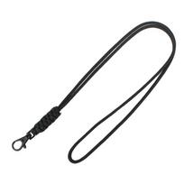 Heavy Duty Paracord Lanyard Necklace Whistles Strap Braided Keychain Lanyard for Outdoor Activities,Camera,Wallets Keys juoda