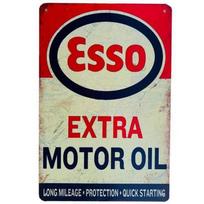 Esso Motor Oil Tin Sign Classic Vintage Gas Pump Sign Garage Man Cave aluminum 20x30cm