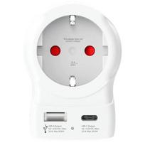 Kelioninis adapteris - SKROSS - Europa į JAV - USB A - USB-C PD 20W - Baltas
