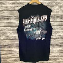 Harley Davidson Marškinėliai Vyriški XL Juodi Rock-N-Roll Miesto Rankovių Neturintys Grafiniai Marškinėliai Unisex Marškinėliai M gray