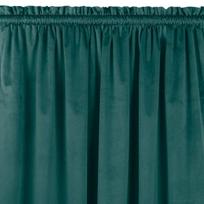 Curtain VILA color maritime style classic 5 cm pole pocket with 3 cm fringe velvet 135x270 HOMEDE