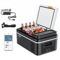Automobilinis šaldytuvas Kompresorinis automobilinis šaldytuvas, 20 l, 12/24/220 V, su programėle