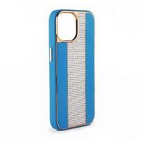 iLike    Apple    iPhone 15 Pro Max Diamonds and Leather Case    Blue