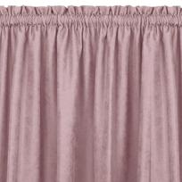 Curtain MILANA color pink style classic 5 cm pole pocket with 3 cm fringe chenille 220x300 HOMEDE