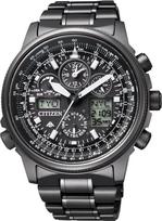 Promaster Laikrodis Sky serija Jetsetter Chronografas Juodas [Citizen] Eco-Drive Radijo bangomis valdomas JY8025-59E Vyriškas