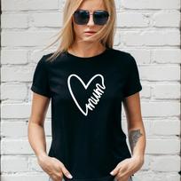 MUM HEART DESIGN T-SHIRT, Gift for her, MOM, MOTHERS DAY, Various Colours Print 4XL