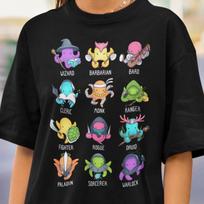 DnD Classes Tshirt - Bard,Wizard,Warlock,Barbarian,Dungeons and Dragons Shirt,D&D Sweatshirt 2XL