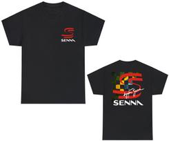 Ayrton Senna Logo T-Shirt: Brazilian Racing Legend 4XL red