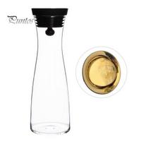 1500ml Glass Kettle Water Pitcher, Heat Resistant Cold Brew Jug with Silicone Lid Lid, 800ml/1200ml/1500ml Large Iced Tea Carafe for Fridge 800ML auksinė