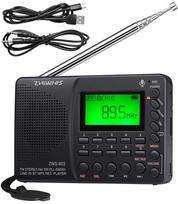 ZHIWHIS Radio Recorder MP3 Player Portable Rechargeable Lithium Battery LCD Screen 3D Sound Sleep Function Power Off Memory Function Backlight