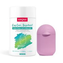 Sirona Portable Menstrual Cup Sterilizer for Girls & Women (Pack of 1)|Rash-Free, Leak-Free & Ultra Soft Cup for Periods |100% Medical Grade Silico