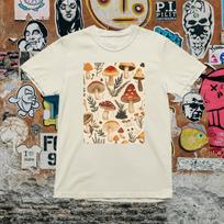 Cottagecore Mushroom T-Shirt: Vintage Botanical Fungi Illustration S