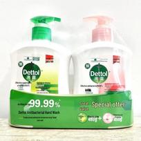 Dettol Hand Wash Duo Pack: Moisturizing & Classic Pine, 2 x 450g