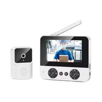 Tuya Smart Wireless Night Vision Door Camera Two-Way Audio Intercom 4.3 Inch Wide Monitor Video Door Phone Battery Powered 480P balta