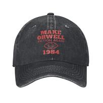 1984 Metai Padarykite Orwello grožinę literatūrą vėl madingą Beisbolo kepuraitė Laisvalaikio Susidėvėjęs Džinsinis Distopinis Pasaulis Kepuraitė nuo Saulės Unisex Lauko Bėgimo Dovana Kepurės Kepurė Adjustable