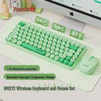 Founder W6272 Silent Rechargeable Mini Wireless Keyboard Mouse Combo