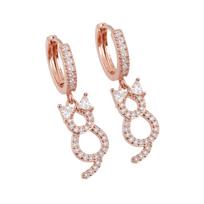Cute Ear Cuff with Zircon Animal Design Women's Earrings One Size