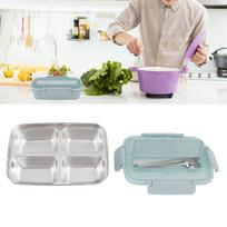 304 Stainless Steel Insulated Lunch Box 1.4L Bento Lunch Box Leakproof Lunch Box  For Picnics mėlyna