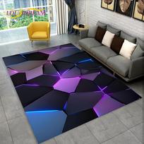 3D abstraktus modernus geometrinės iliuzijos srities kilimėlis, kiliminis kilimas svetainės miegamojo sofos durų kilimėliui dekoruoti, vaikų žaidimų neslystantis grindų kilimėlis 40x60cm(15x23in)