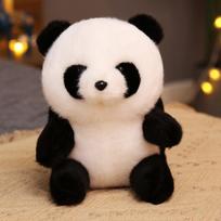 Kaip tikri laukiniai gyvūnai pliušiniai žaislai apvalūs mieli tikroviški panda įdaryti lėlės dovanos vaikams berniukams mergaitėms 18cm