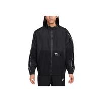 Nike Air Logo Zip-Up Long Sleeve Jacket Men jackets Black FN7687-010 L black