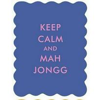 Colorful PVC Mahjong Cards w/ Wavy Edges & Cute Sayings - Set of 4 Child-Friendly Accessories mėlyna