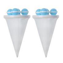 2Pcs Washing Machine Lint Remover Filter Mesh Bags Easy To Use Reusable Lint Collector Laundry Pet Hair Catcher Bags mėlyna