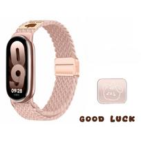 Nylon Strap for Xiaomi Mi Band 10/9/8 High Quality Breathable Sports Adjustable Wristband for Mi Band 10 9 NFC Replace Watchband For Mi Band 10 9 8 rožinė