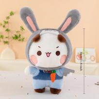 Cute Anime Bubu Dudu Plush Toy—Dressed in Rabbit and Fox Costumes Kawaii Stuffed Animal Couple Doll for Friends Gift Room Decor